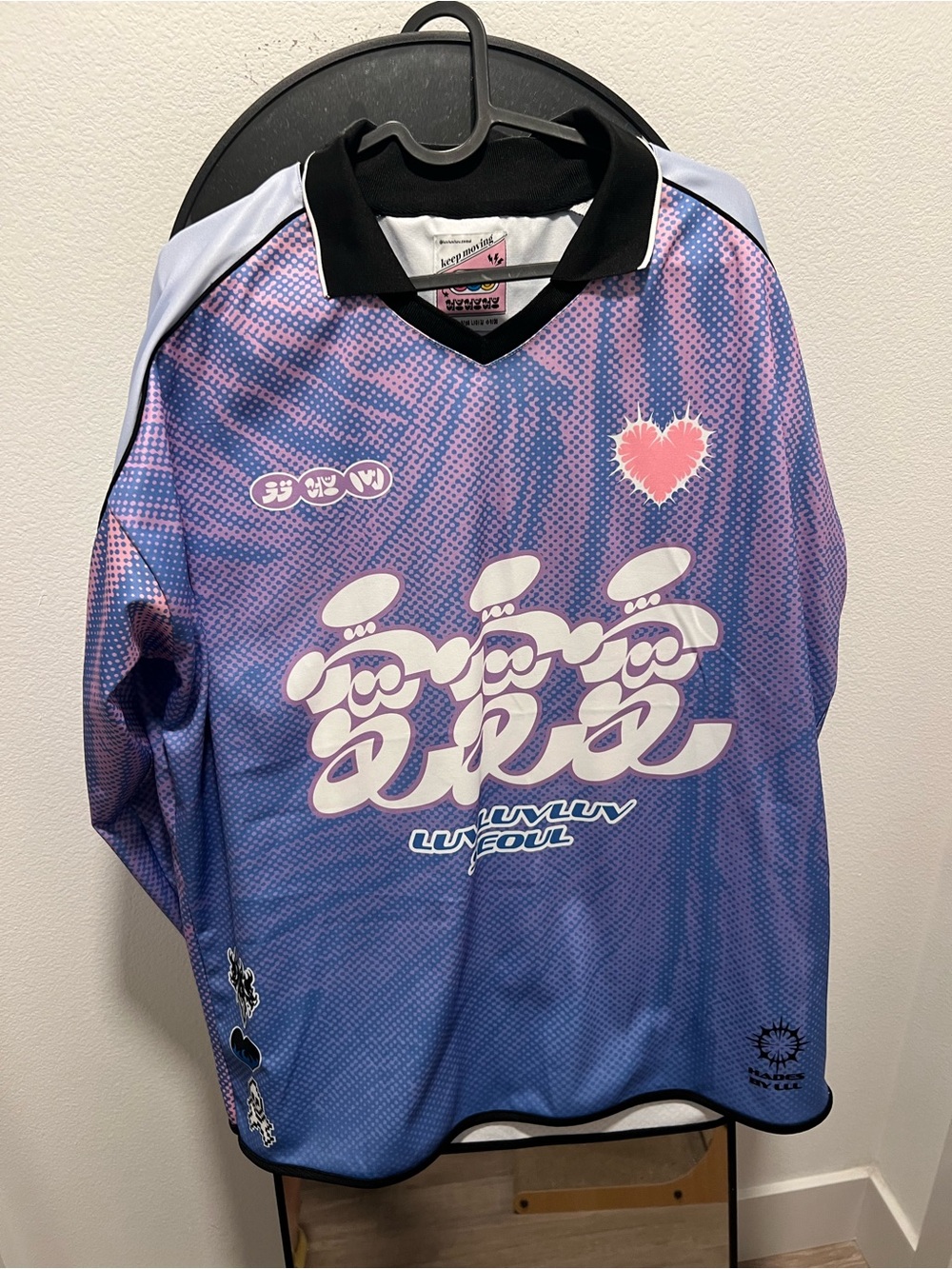 Luv luv luv Graphic Purple Heart Long Sleeve Jersey